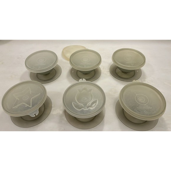 Tupperware Pudding Jello Dessert Cups With Lids 754 Set Lot of 6 - Picture 1 of 7